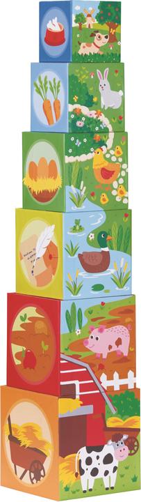 Actual product image Spielba Stacking tower with wooden animals