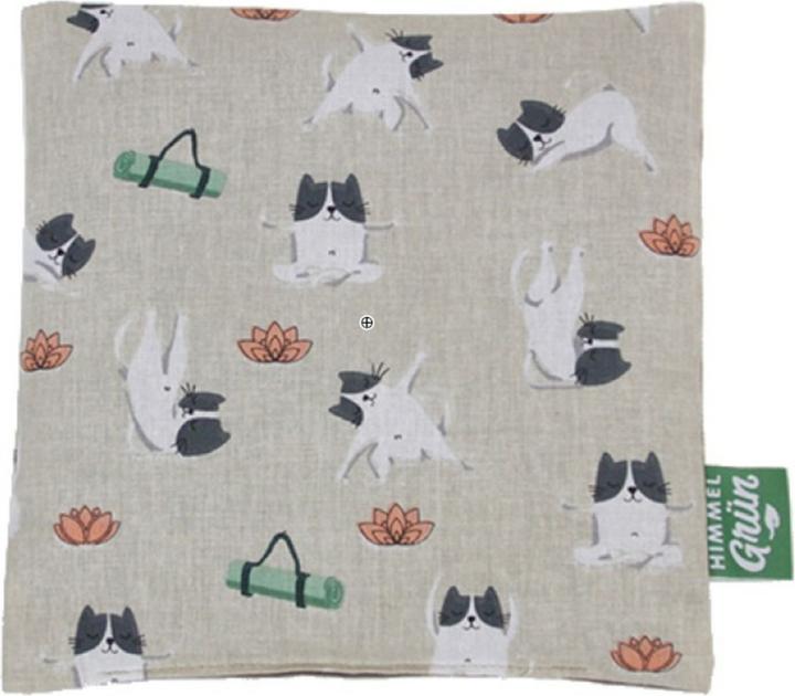 Actual product image Himmelgrün HIMMELGRUEN Rape cushion 20x20cm Cat Yoga (20 x 20 cm)