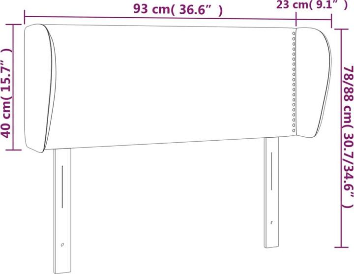 Actual product image vidaXL Kopfteil (93 x 23 x 88 cm)