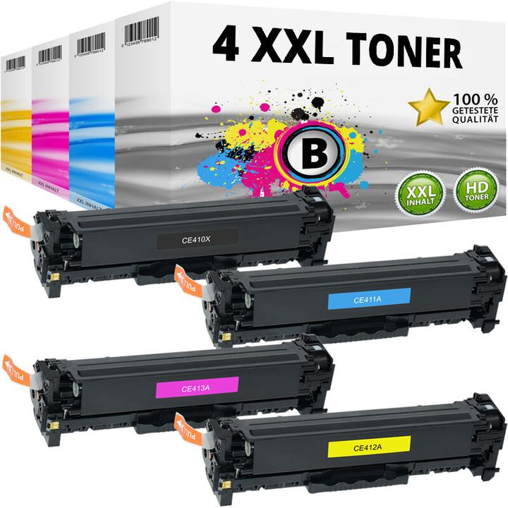 Druckfuxx 4 XXL TONER für HP 305X 305A LaserJet Pro 400 color M451dw M451nw M475dn M475dw