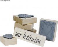 Rayher Stempel Danke senkrecht 3x7cm