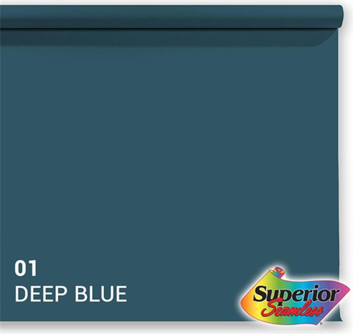 Image du produit Superior Achtergrond Rol Deep Blue (nr 01) 1.35m x 11m (135 cm)
