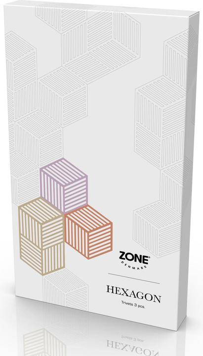 Produktbild Zone Denmark Hexagon 3er Set Lupine (3 x, Pfannenuntersetzer)