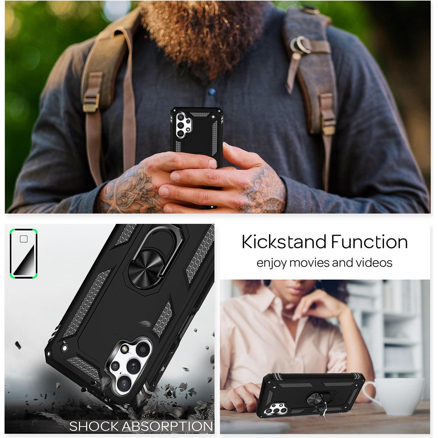 Thumbnail - Nalia Ring Handyhülle (Samsung Galaxy A32 5G), Smartphone Hülle, Schwarz