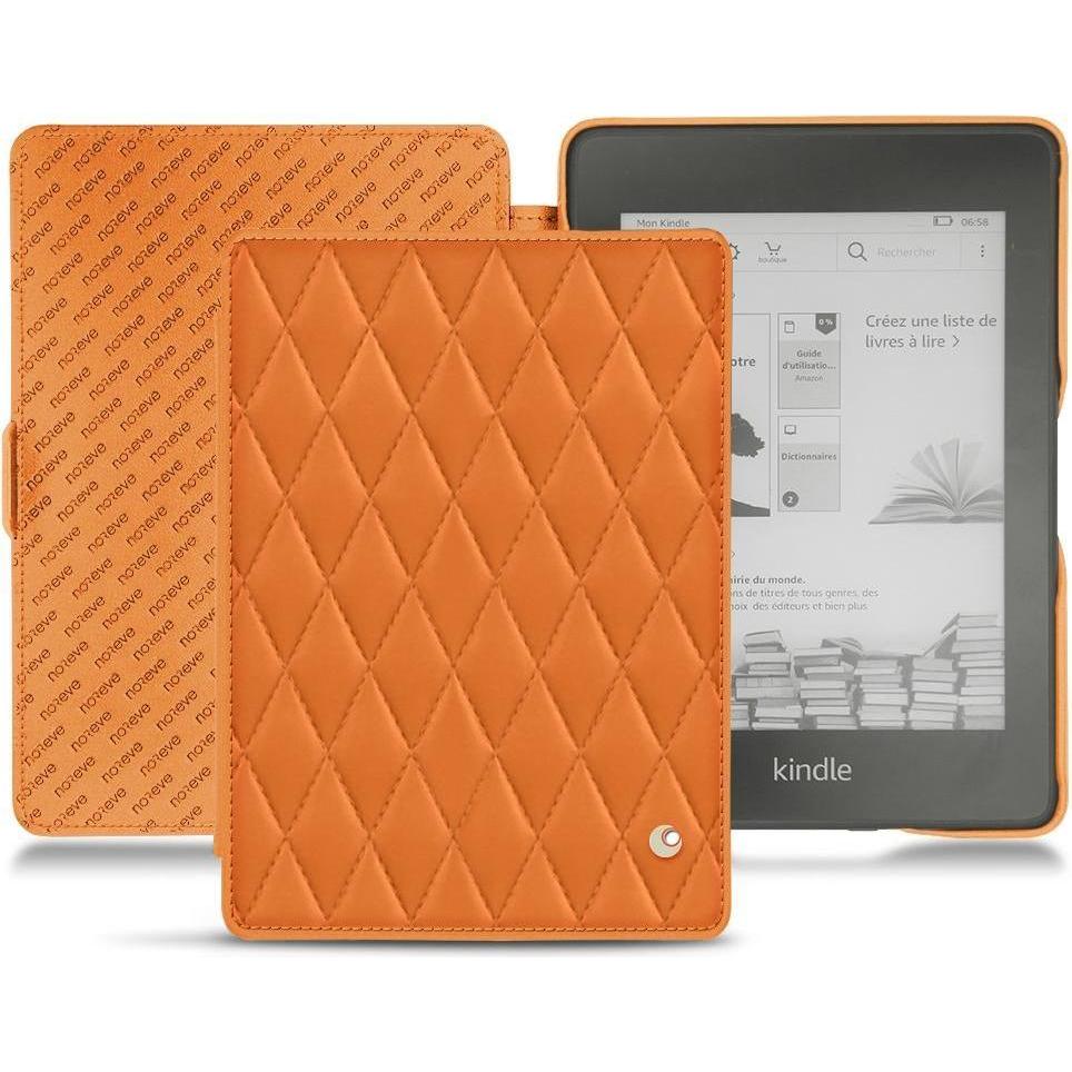 Noreve Lederschutzhülle horizontal (Kindle Paperwhite 2018), Tablet Hülle, Orange