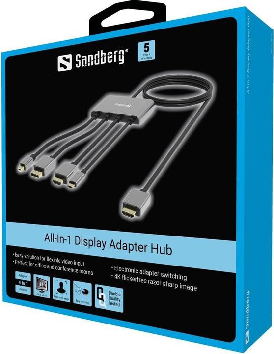 Produktbild Sandberg All-In-1, Adapter, Hub (HDMI, USB Typ-C, 230 cm)