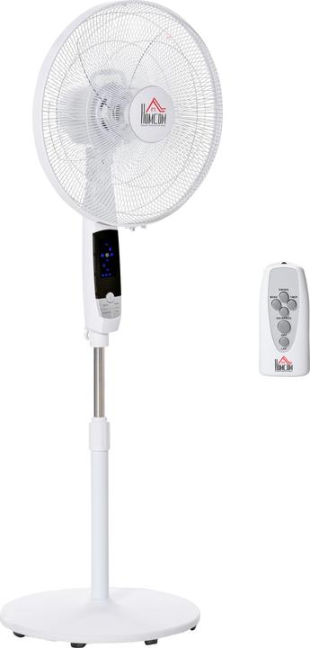 Homcom Standventilator ABS, Stahl Weiss