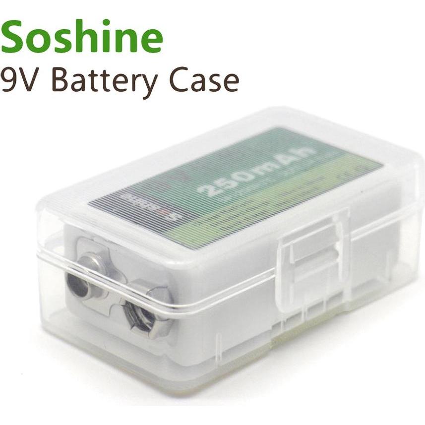 Soshine, Aufbewahrungsbox, Aufbewahrungsbox für 9V Block 6LR61/AM-6(6F22) Akkus oder Batterien6LR61 / AM-6(6F22)