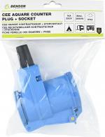 Actual product image Benson Electric CEE square counter plug + socket