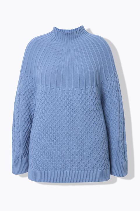 Produktbild Ulla Popken Pullover, Strickmuster, Stehkragen, Langarm (46, 48)