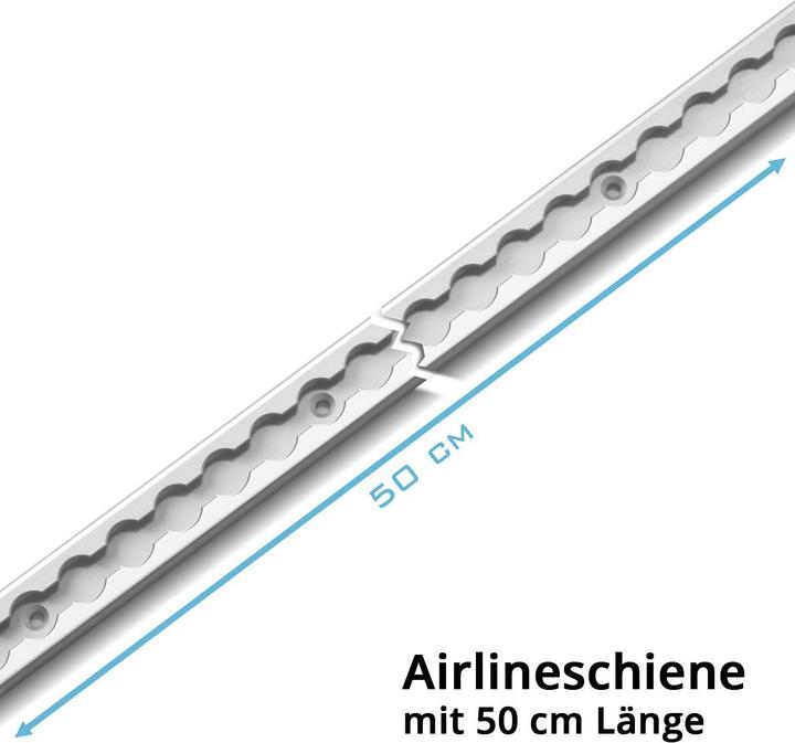 Immagine prodotto Stahlwerk Zurrschienen 2er Set mit Zurrösen 50 cm Airlineschienen aus Aluminium