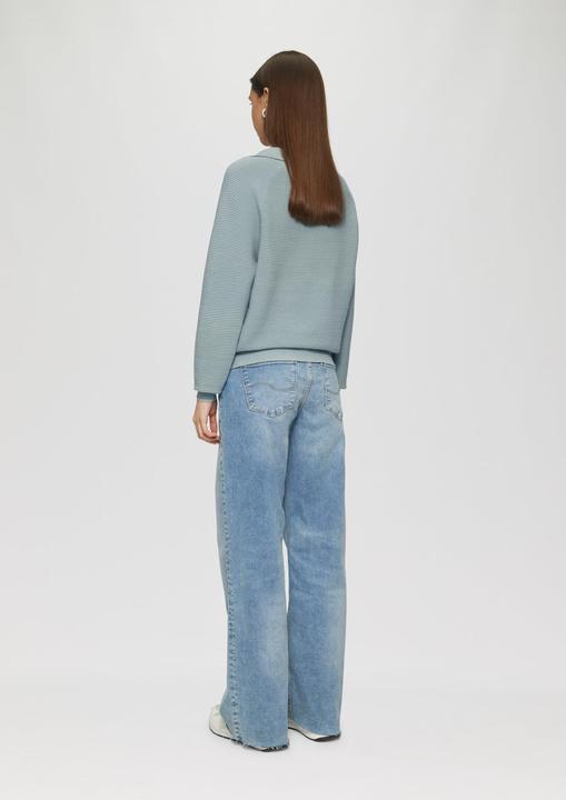 Produktbild S.Oliver Strickpullover Strukturierter Pullover mit Polokragen (M)