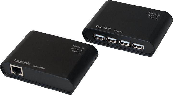 Actual product image LogiLink USB 2.0 RS232 adapter cable, black, 1.5 m Connectors: USB-A plug, DB9 plug (1.50 m)