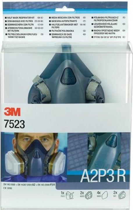 Image du produit 3M Appareil respiratoire à gaz et à vapeur de type 7523L (A2P3 R, 1 x)
