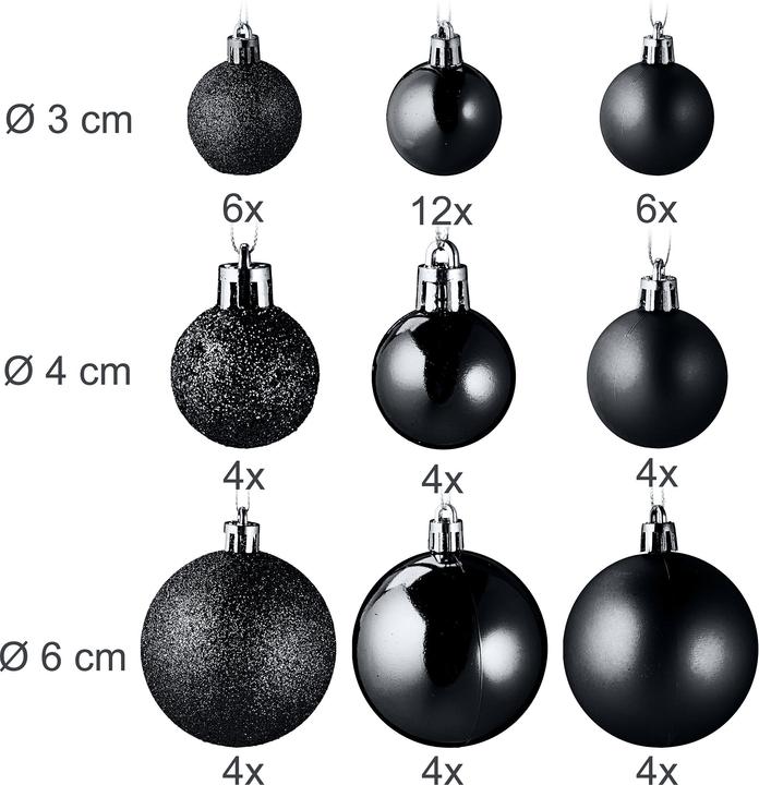 Actual product image Relaxdays Christmas baubles set (1 -part)
