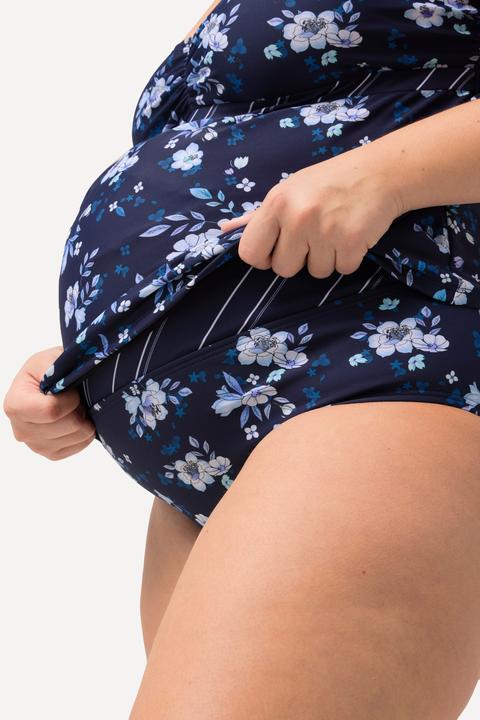 Image du produit Ulla Popken Bellieva-Tankini, Umstandsmode, Blüten/Ringel, Raffung, verstellbare Träger (48)