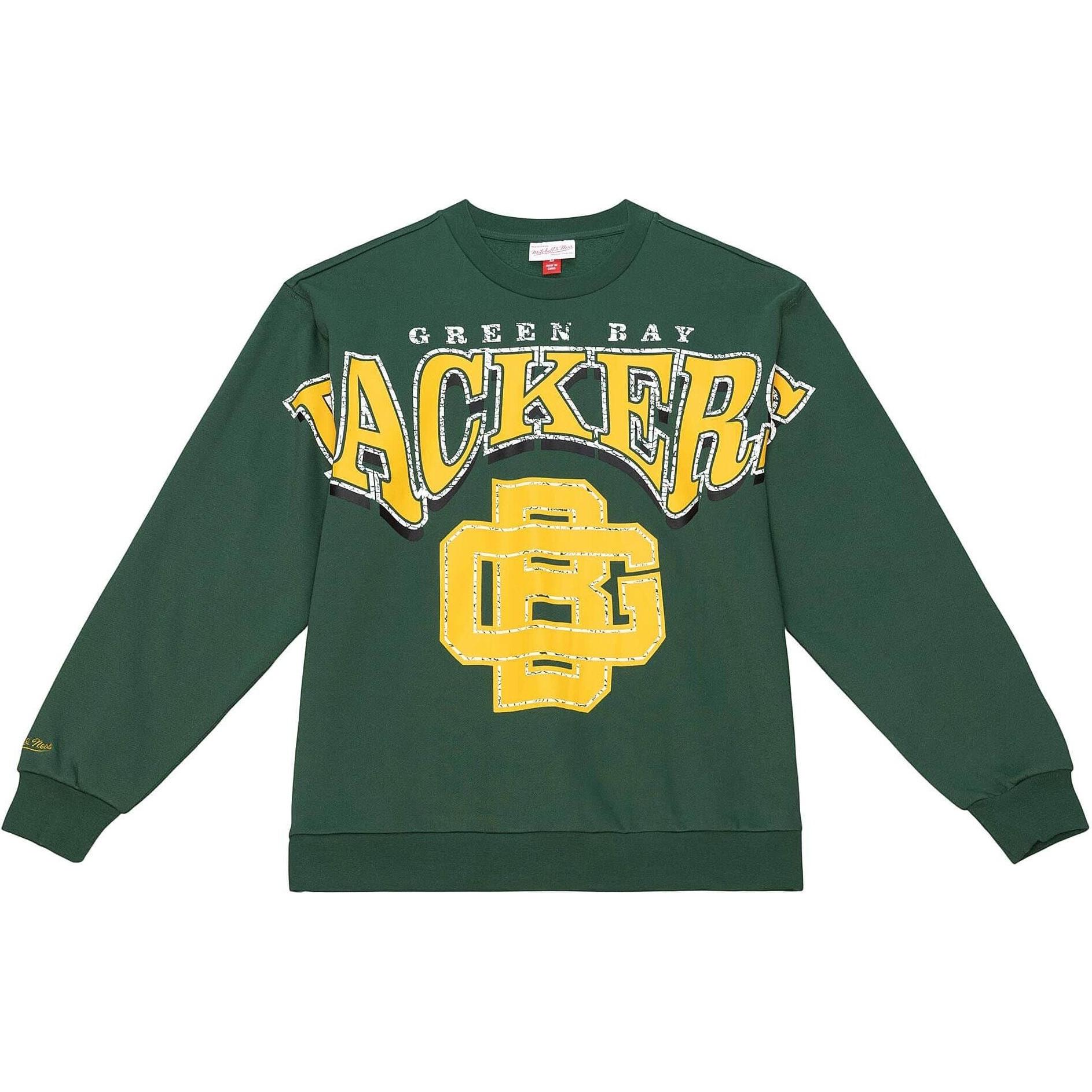 Mitchell & Ness, Herren, Pullover, Fashion Pullover Green Bay Packers - L, Grün, (L)