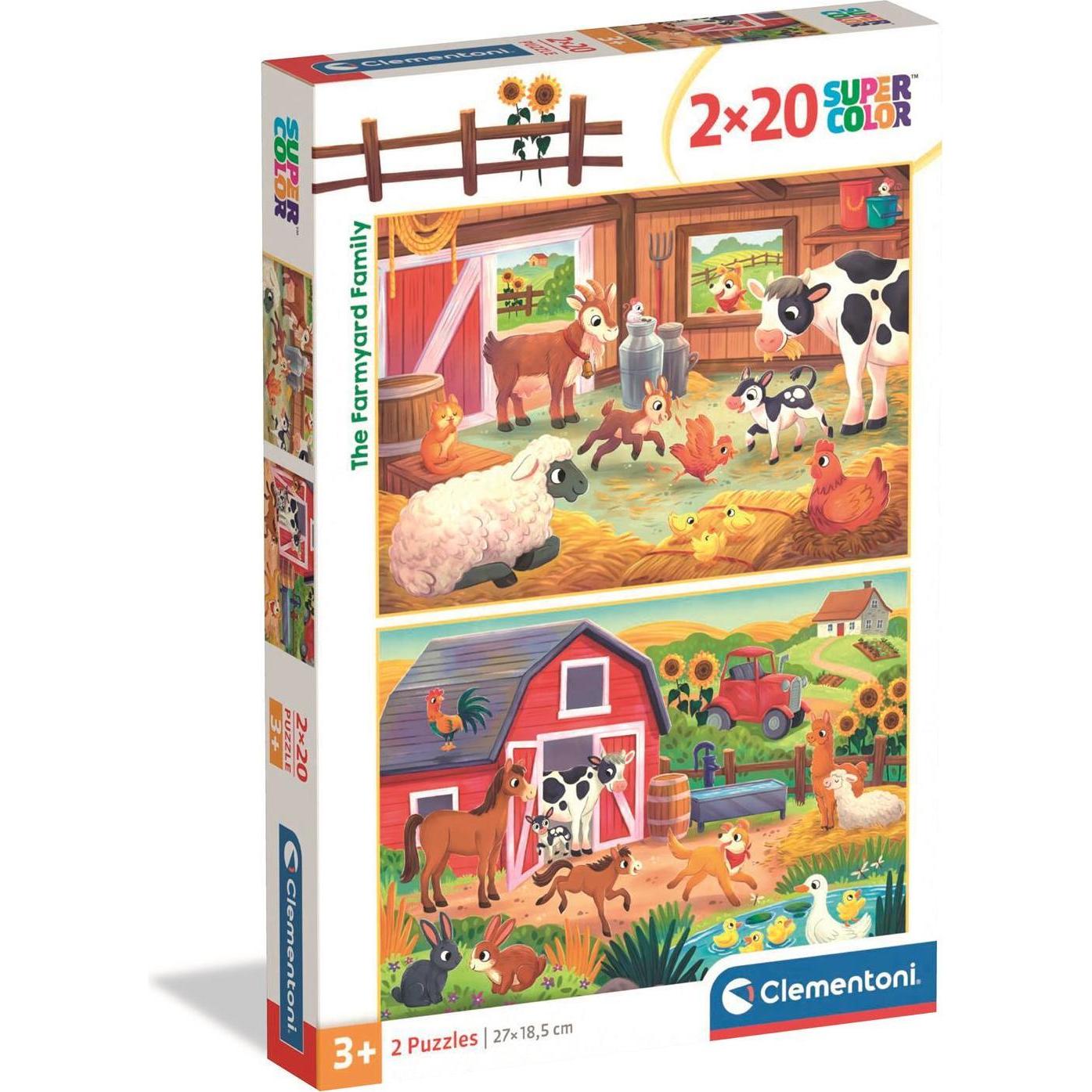 Clementoni Multicolore Puzzle Bauernhof X Teilig (20 Pezzi)