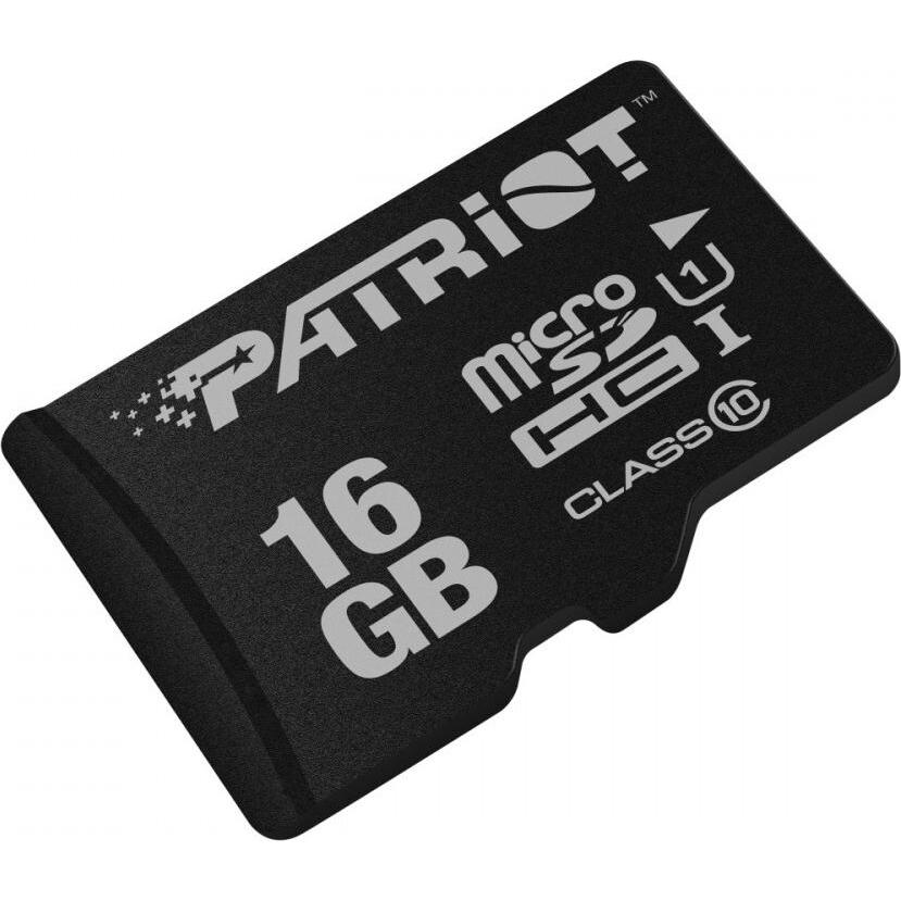 Patriot PSF16GMDC10 Scheda di memoria MicroSDHC UHS-I Classe 10 (16 GB, microSDHC, U1, UHS-I), Scheda di memoria, Nero