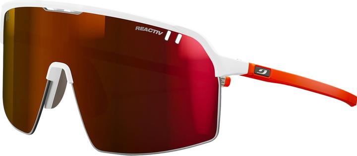 Actual product image Julbo Intensity Weiss Neonorange REACTIV 03 High Contrast (Orange, White, White-neon orange, Brown, high contrast)