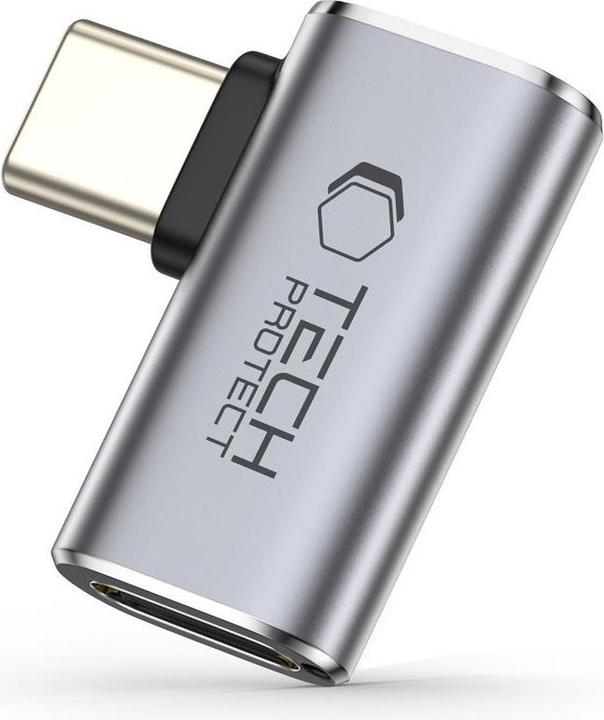 Produktbild Tech-Protect Ultraboost AA01 USB-C Winkeladapter - Grau (USB-C, USB-C)