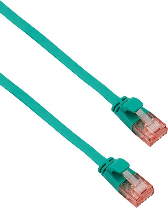 Produktbild Helos ultra slim Patchkabel U/UTP Cat 6 grün 0,5m (U/UTP, CAT6, 0.50 m)
