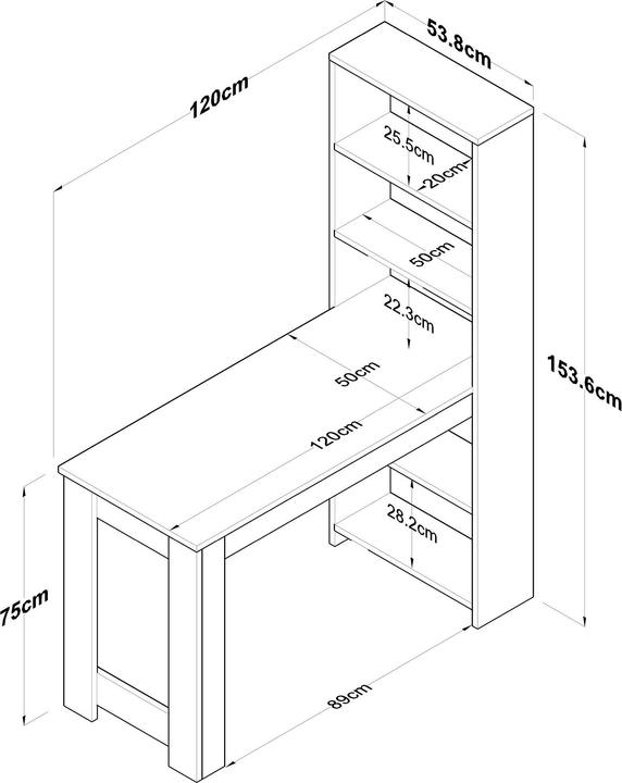 Image du produit Skye Decor Clayton (120 x 53.80 x 153.60 cm)