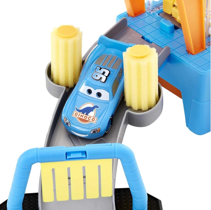 Actual product image Disney Cars Color change Dinoco car wash playset