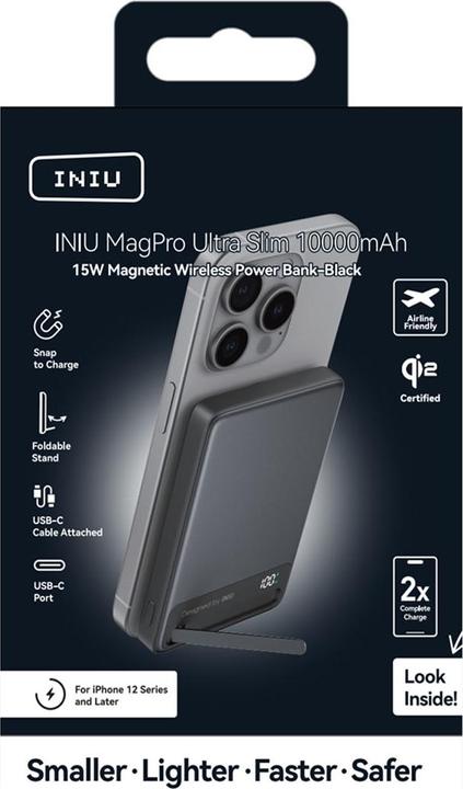 Image du produit Adam Elements INIUPB10MAGPROSBK Powerbank (10000 mAh, 45 W, 37 Wh)