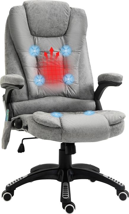 Actual product image Vinsetto Massagestuhl Technologiegewebe (100% Polyester), Schaumstoff Grau (46 - 56 cm)