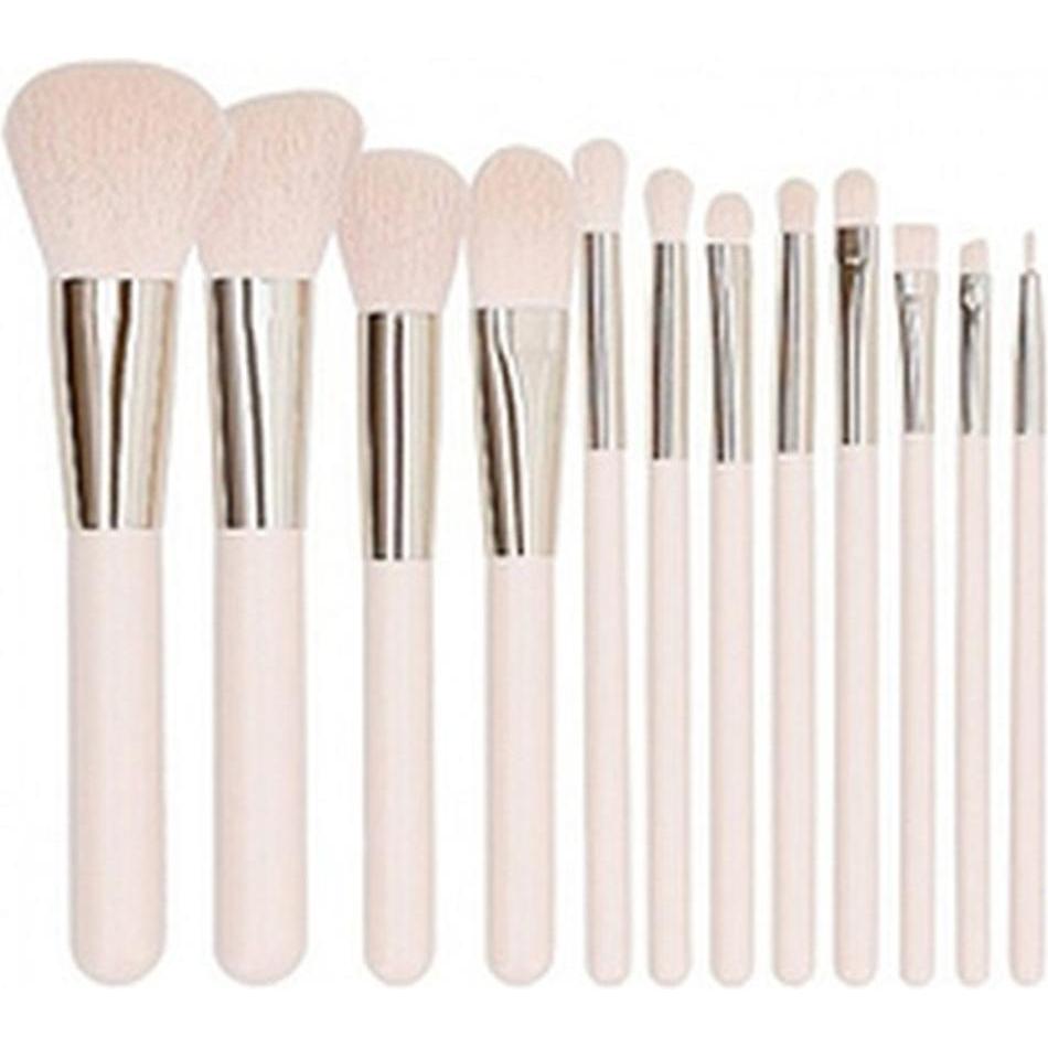 Tools For Beauty Rosa Pennello Make-Up, Set Di 12 Pennelli Da Trucco (Set)