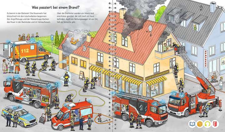 Actual product image tiptoi Bei der Feuerwehr (German, Daniela escape, Niklas Böwer, 2022)