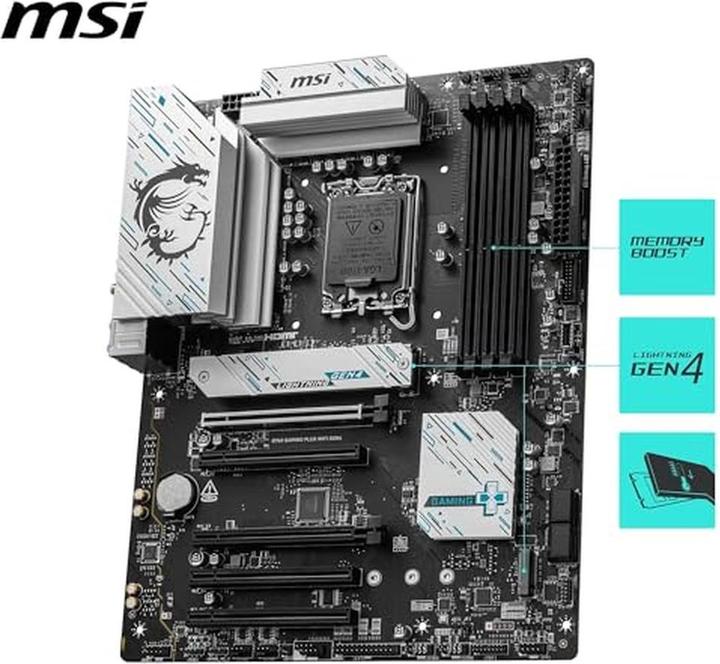 Produktbild MSI B760 GAMING PLUS WIFI DDR4 (LGA 1700, Intel B760, ATX)
