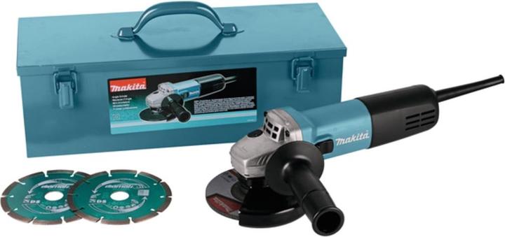 Actual product image Makita 9558HNRGK3 230V Winkelschleifer 125 mm + 2 Diamanttrennscheiben (125 mm)