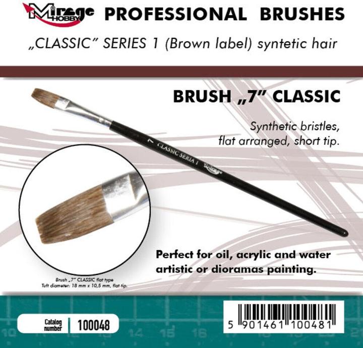 Image du produit Mirage Hobby MIRAGE BRUSH FLAT HIGH QUALITY CLASSIC SERIES 1 taille 7