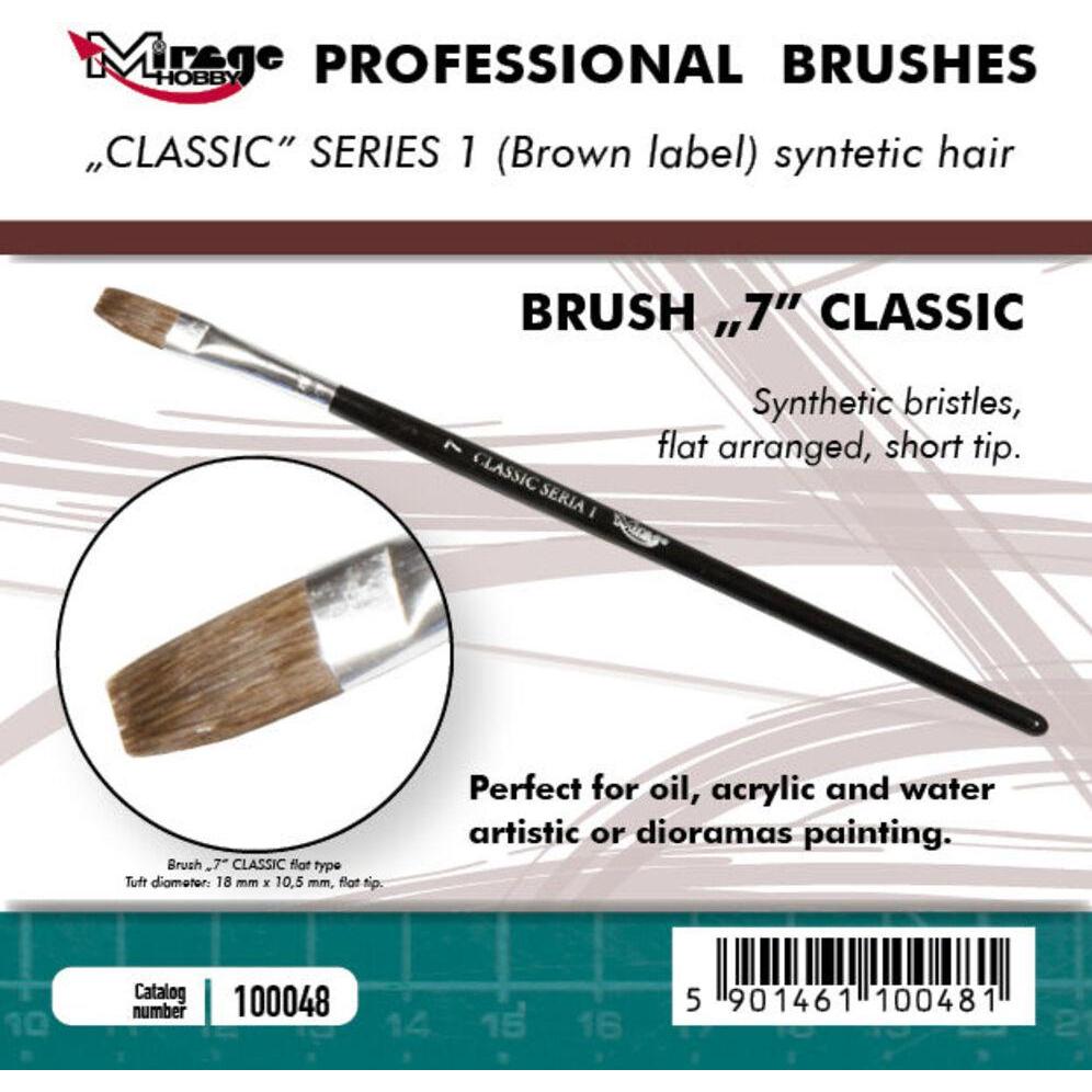 Mirage Hobby, Pinsel, Mirage Brush Flat High Quality Classic Series 1 size 7