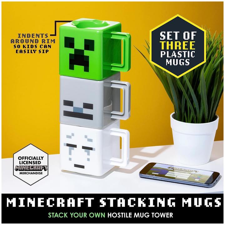 Immagine prodotto Paladone Products MINECRAFT - 3 Mug Empilable (3 x)