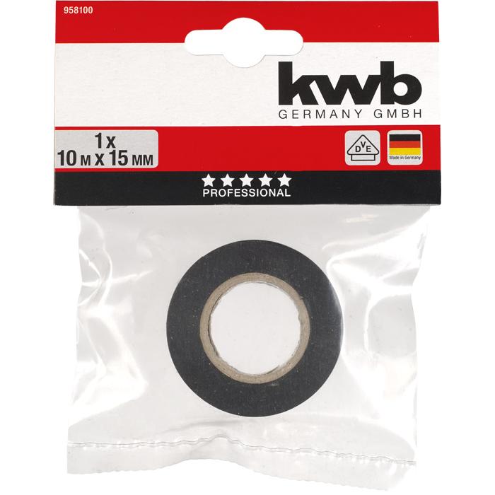 kwb, Klebeband, 958100 Isolierband (L x B) 10 m x 15 mm 10 m (15 mm)