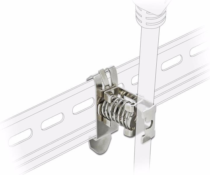 Produktbild Delock Schirmklemme 10 - 20mm für Hutschiene/DIN Rail
