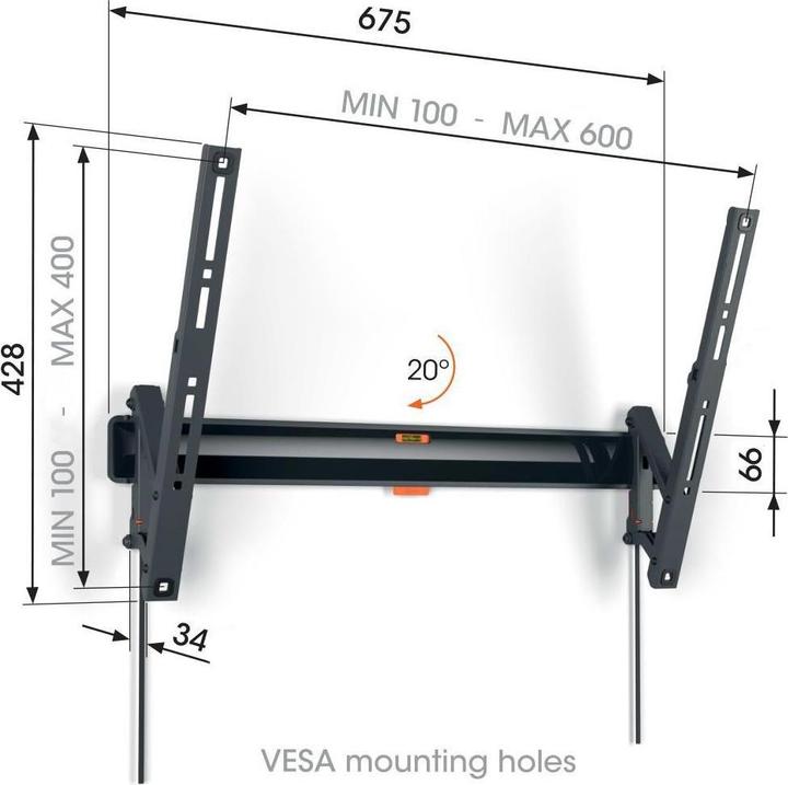 Immagine prodotto Vogels TVM 3613 (Muro, 35 kg, 40" - 77")