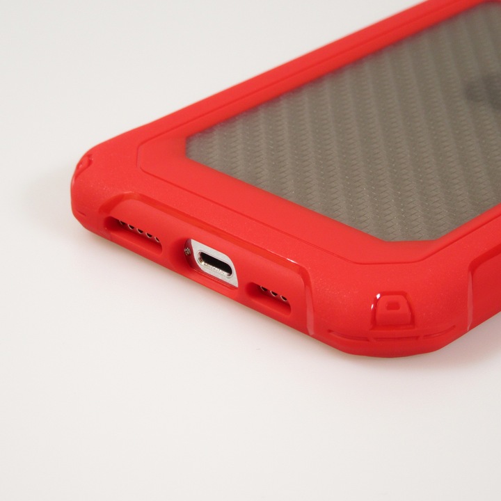 Actual product image PhoneLook Coque Cover Military Élite avec dos en carbone semi-transparent (Apple iPhone 14 Pro)