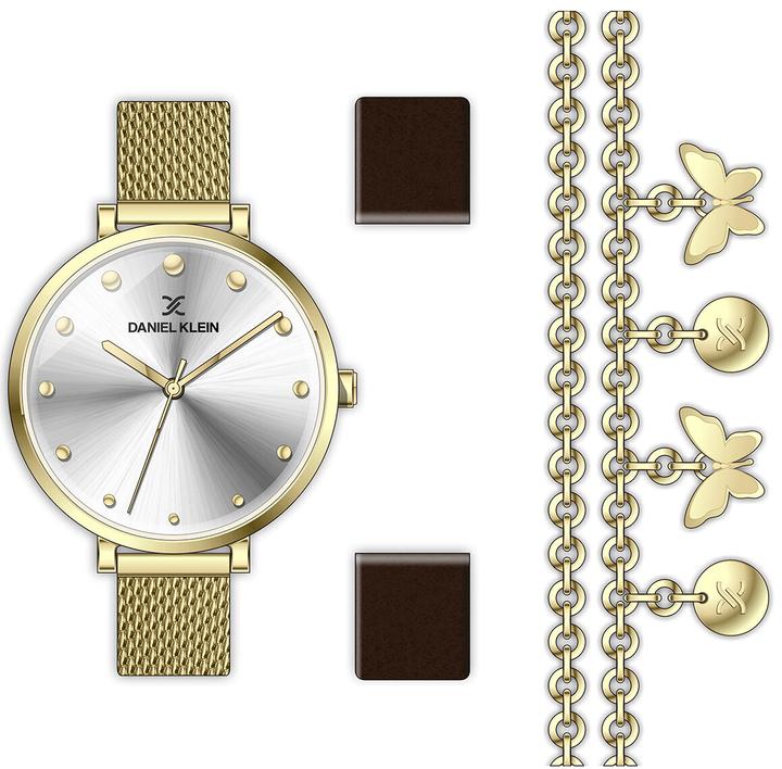 Daniel Klein - Gift Set DK.1.13025-3 + Bracelet (Horloge analogique, 42 mm)