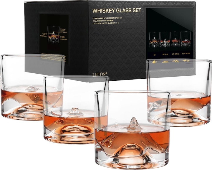 Lite-On The Peaks Whiskeygläser 4er-Set (2.50 dl, 4 x, Verre à whisky)
