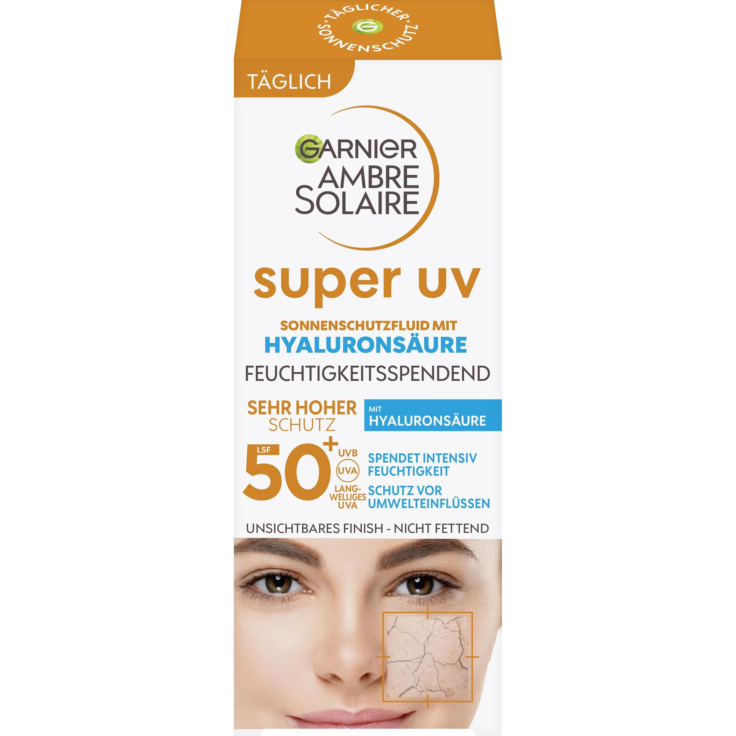 Garnier, Sonnencreme, Ambre Solaire Super UV (Sonnencreme Gesicht, SPF 50+, 40 ml, 150 g)