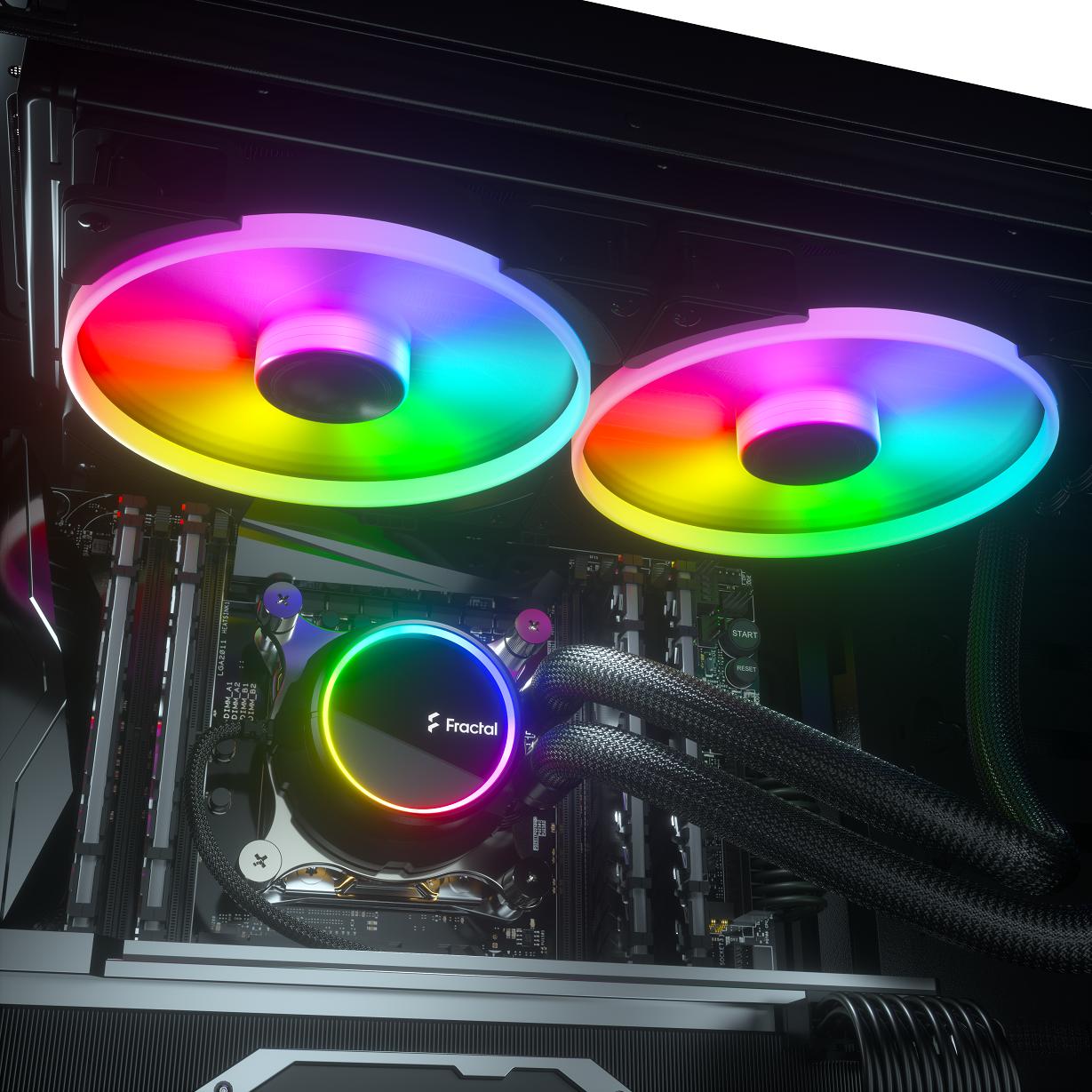 Thumbnail - Fractal Celsius+ S28 Prisma, CPU Wasserkühler, Weiss, Schwarz