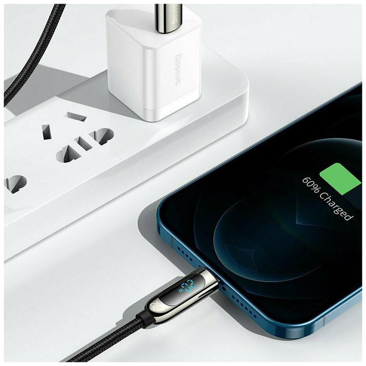 Image du produit Baseus Display Fast Charging Data Cable Type-C to IP 20W 1m Black (1 m, 20 W)