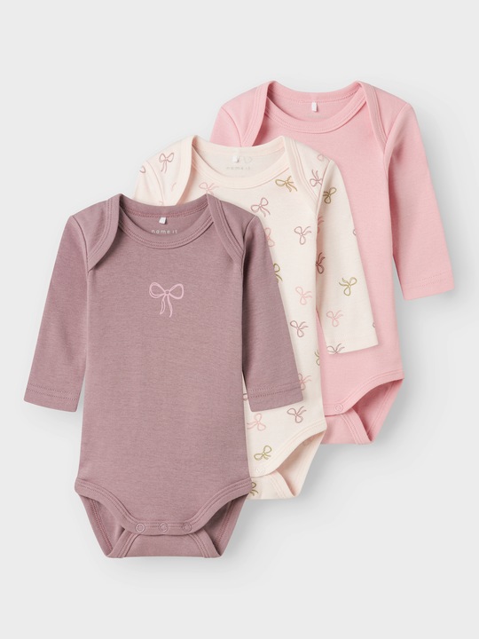 Image du produit Name it Nbfbody 3p Ls Barely Pink Bow Noos (62)