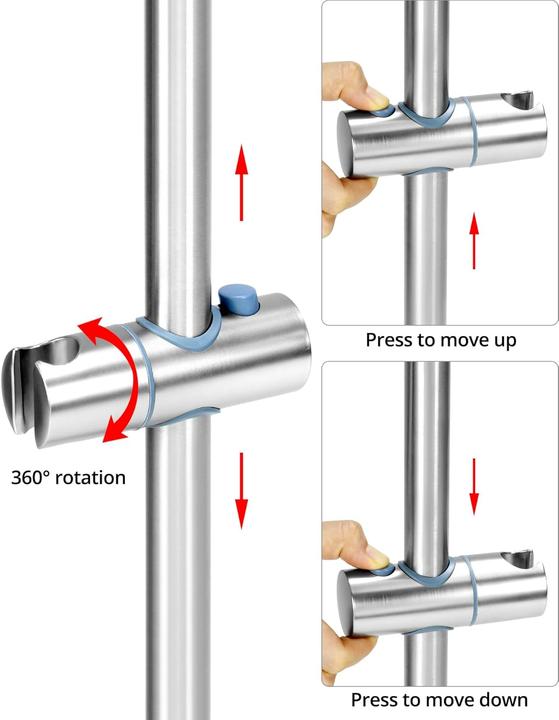 Produktbild Qwork Duschstange mit flexibler Duschkopfhalterung