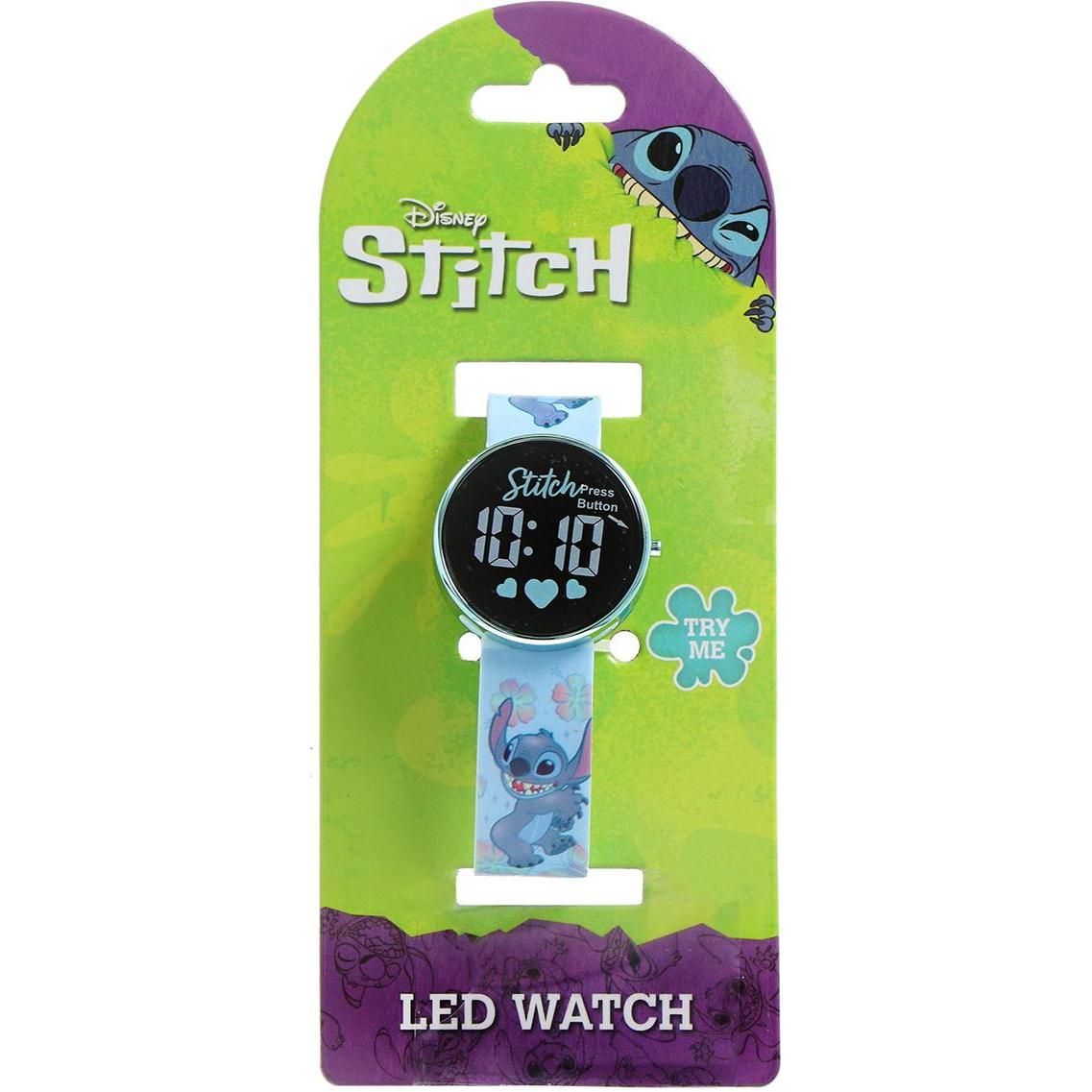 Accutime, Orologio da polso, Stitch Kinder LED Uhr Rund, Wechselbare Batterie