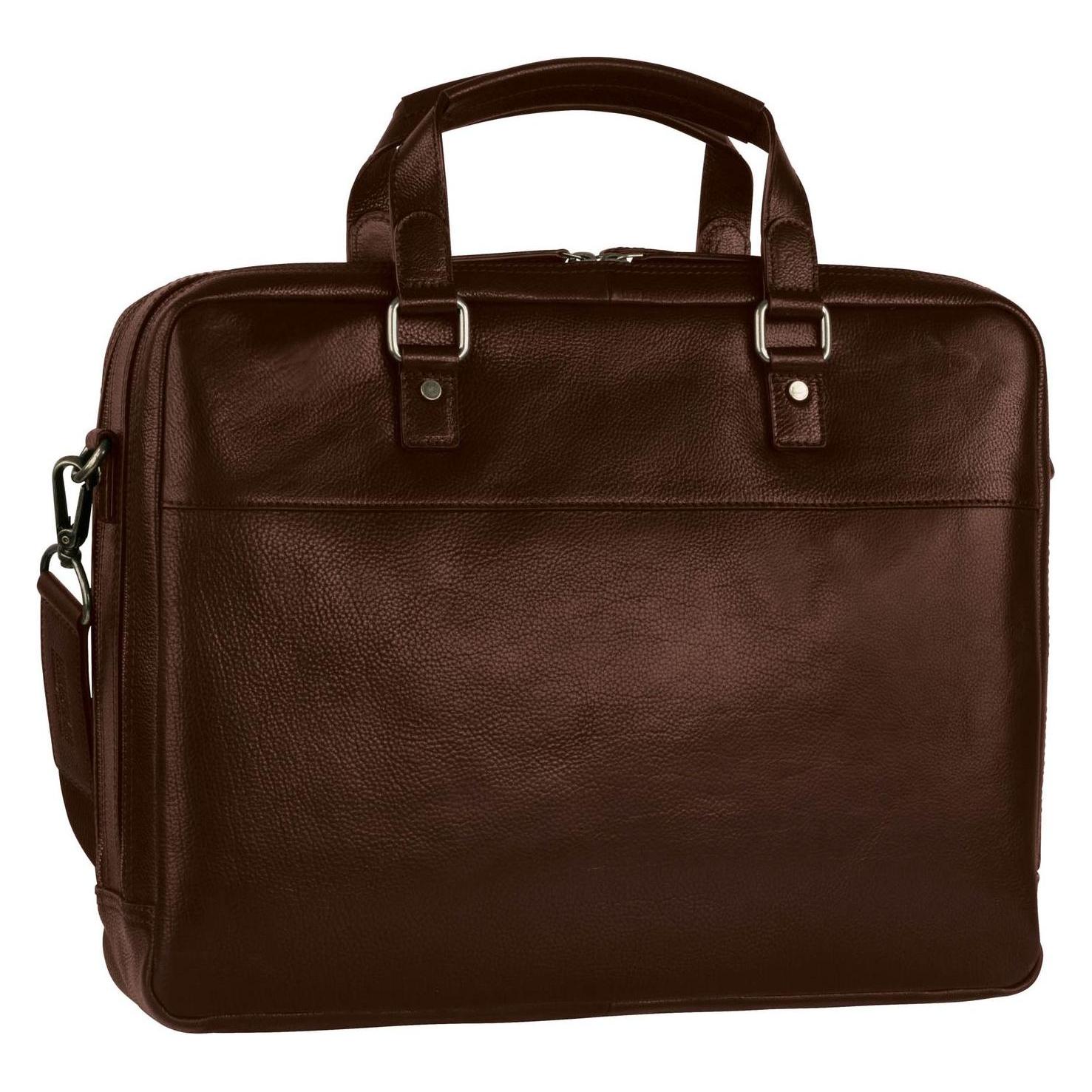 Leonhard Heyden Ledertasche - Aktentasche Roma, Notebooktasche, Braun